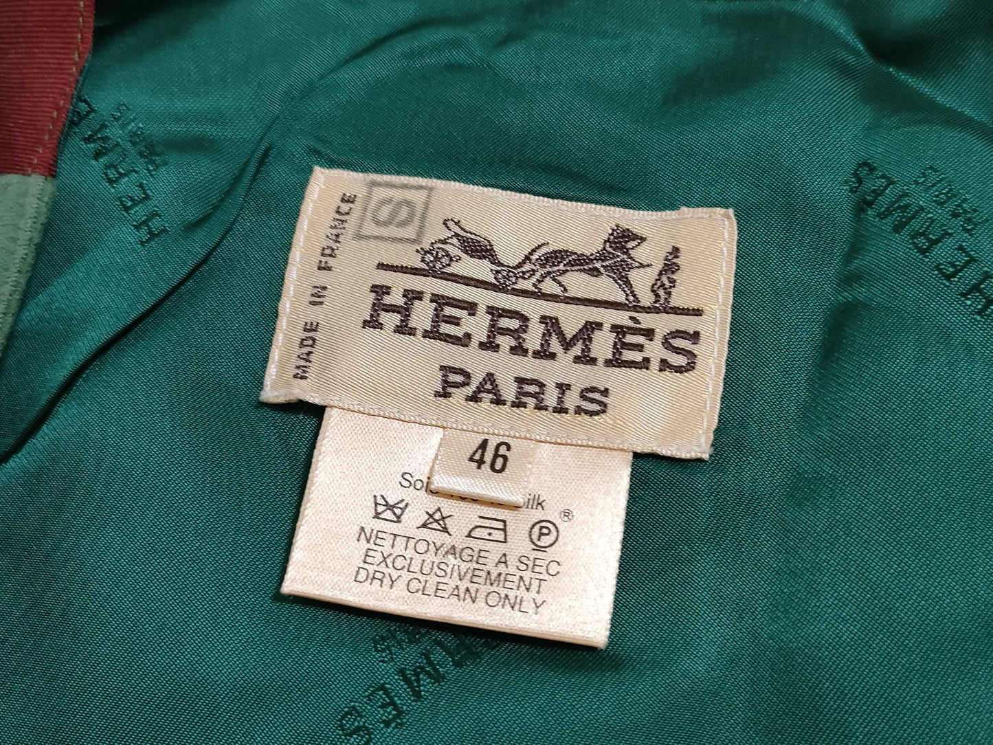 HERMES Quilted Switching Silk Vest Vest