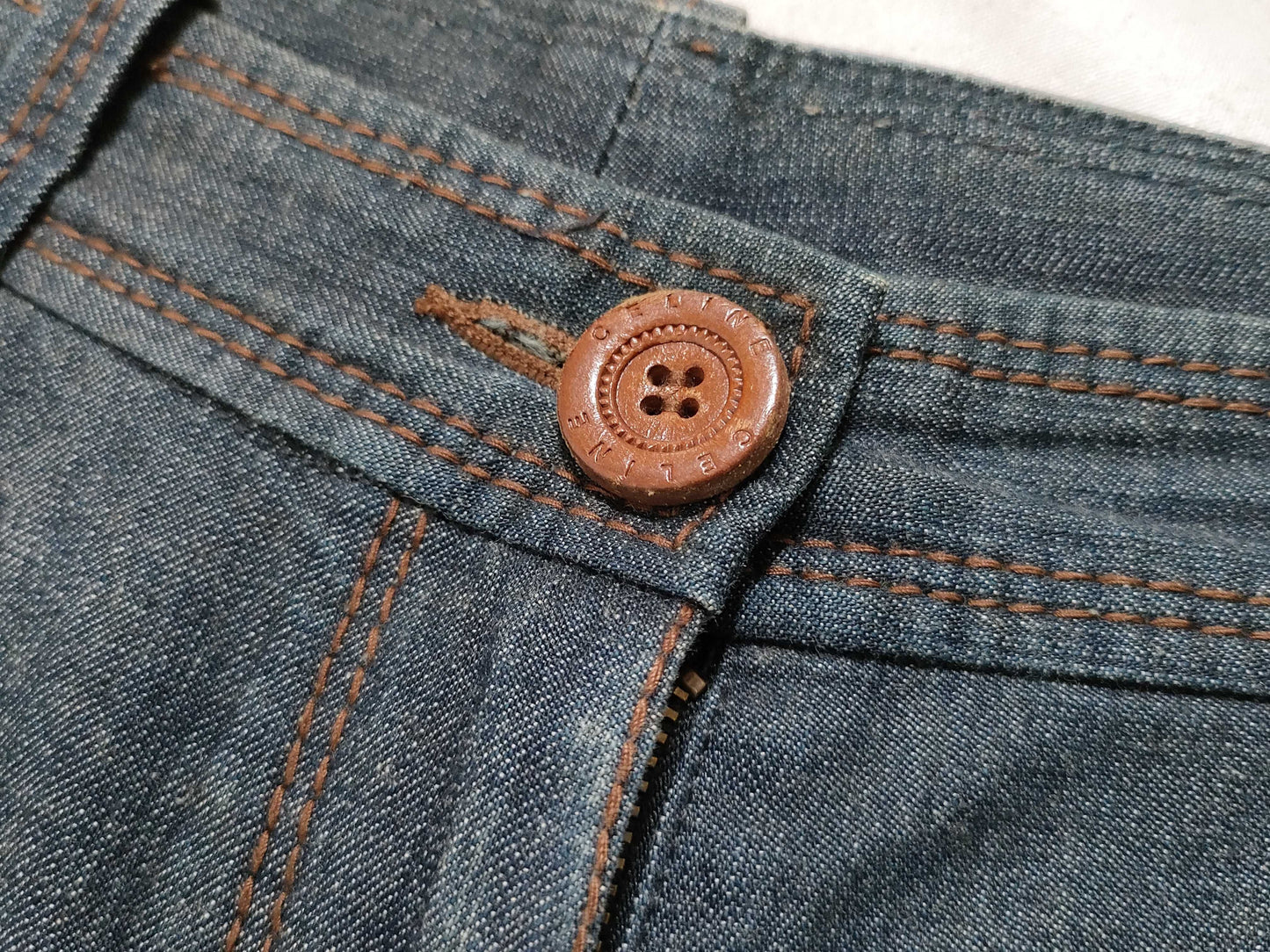 CELINE Denim Pants Logo Pants