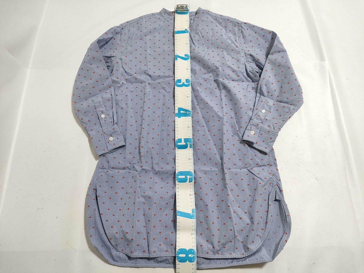 CELINE Phoebe Collarless Tunic Shirt Celine Fubi Philo Shirt