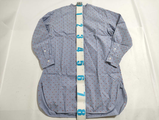 CELINE Phoebe Collarless Tunic Shirt Celine Fubi Philo Shirt