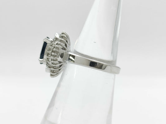 S2.72ct D0.84ct Pt900 9.9g Ring