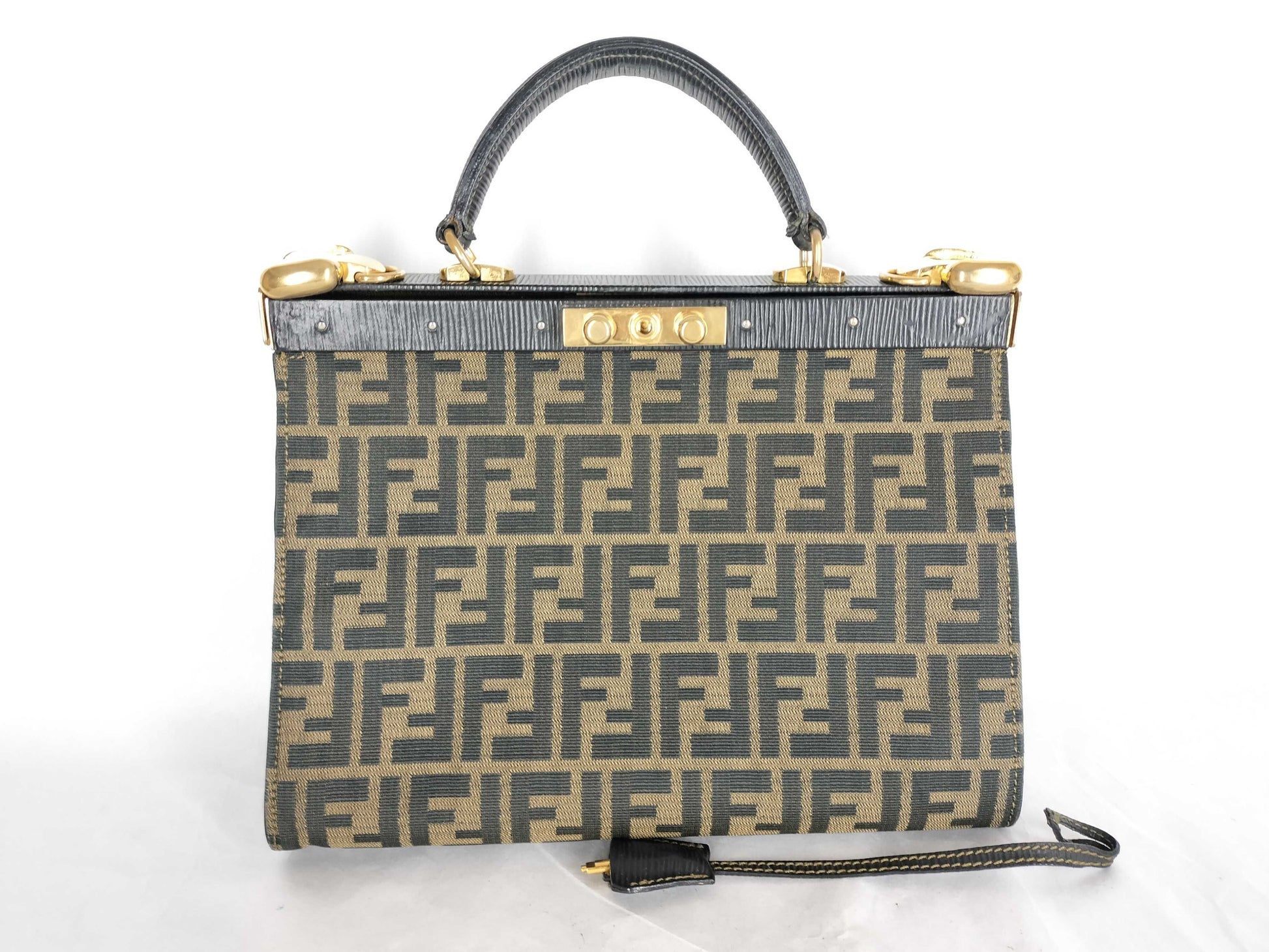 FENDI Zucca Hand Brown Handbag