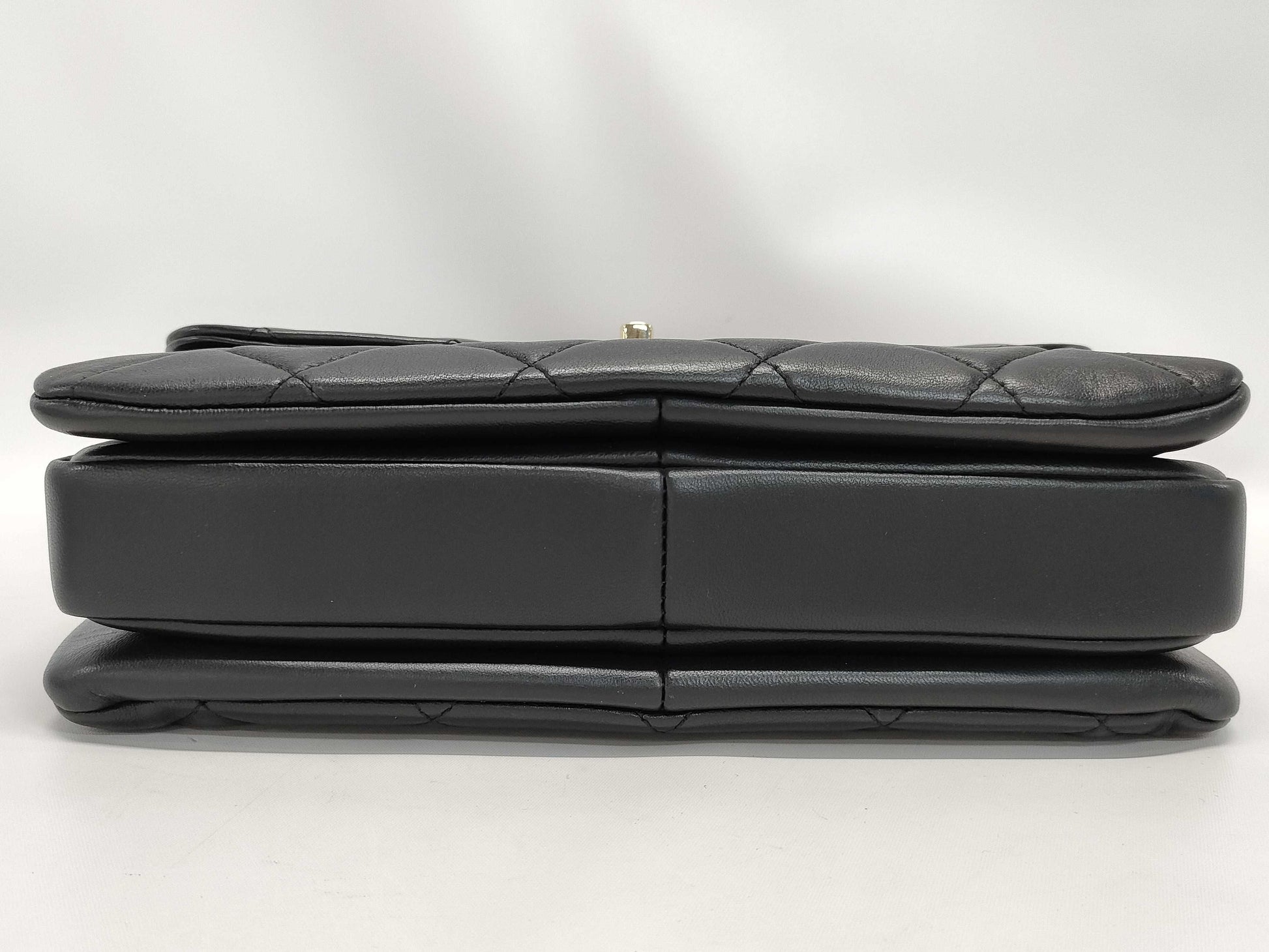 CHANEL Matelasse Plate Hand Black Shoulder Bag