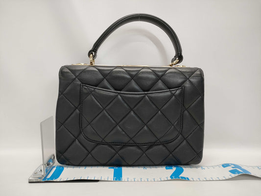 CHANEL Matelasse Plate Hand Black Shoulder Bag