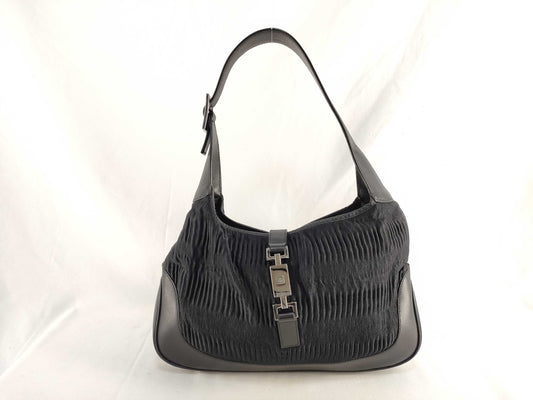 GUCCI Jackie GUCCI Gucci Jackie Satin Bag Black Shoulder Bag
