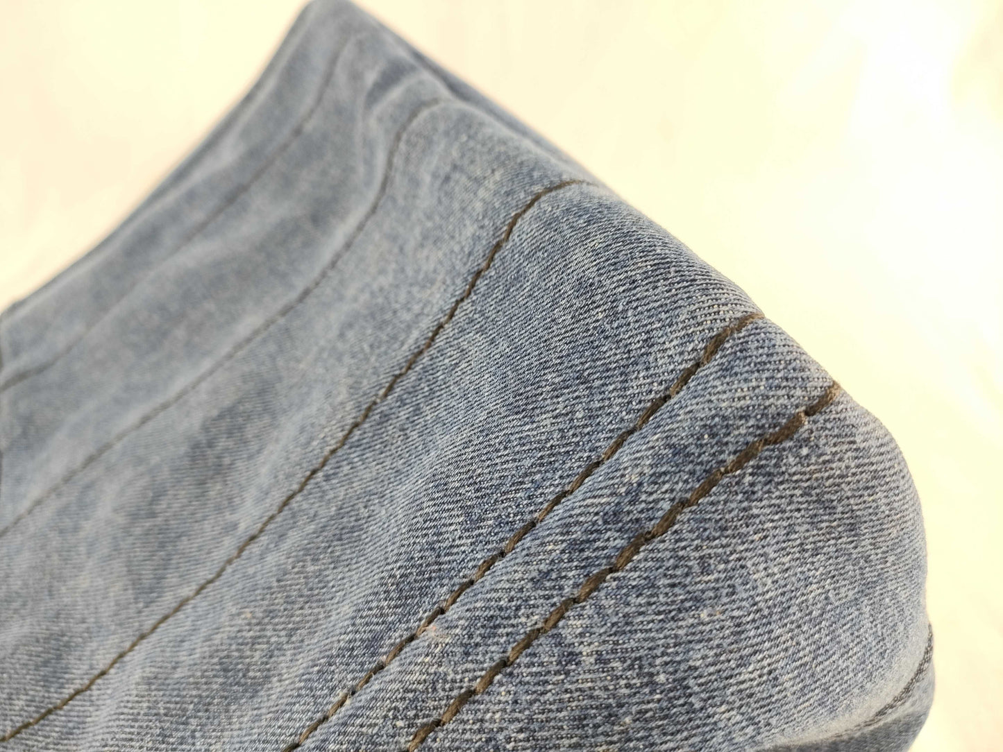 PRADA Unused Prada Denim Triangle Logo Canapa 2-Way Bag Handbag