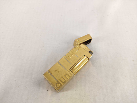 dunhill dunhill dunhill roller type gas lighter gold three-dimensional logo and other accessories