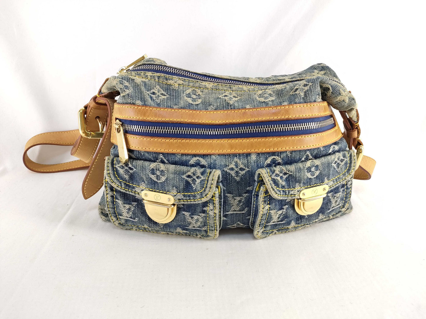 LOUIS VUITTON Monogram LOUIS VUITTON Monogram M95049 Denim Buggy PM Shoulder Bag Shoulder Bag