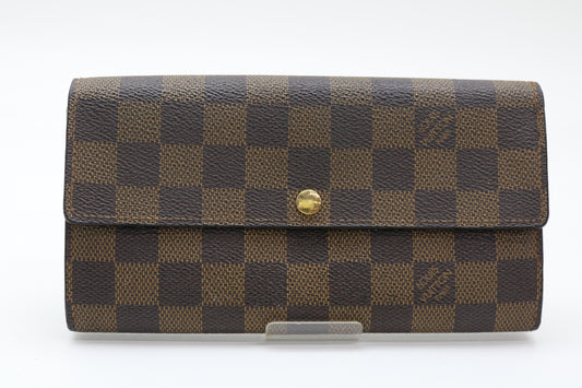LOUIS VUITTON Damier Portefeuille Sara Long Purse Purse