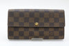 LOUIS VUITTON Damier Portefeuille Sara Long Purse Purse