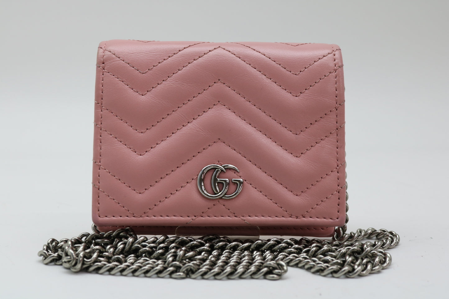 GUCCI GG Marmont Quilted Chain Wallet Wallet