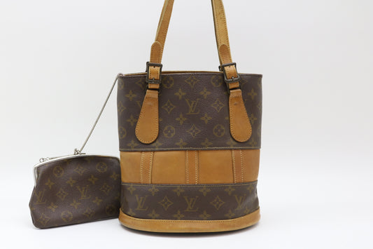 LOUIS VUITTON Monogram Bucket PM USA Tote Bag