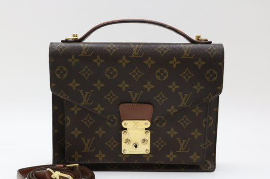 LOUIS VUITTON Monogram Monceau 2WAY Handbag