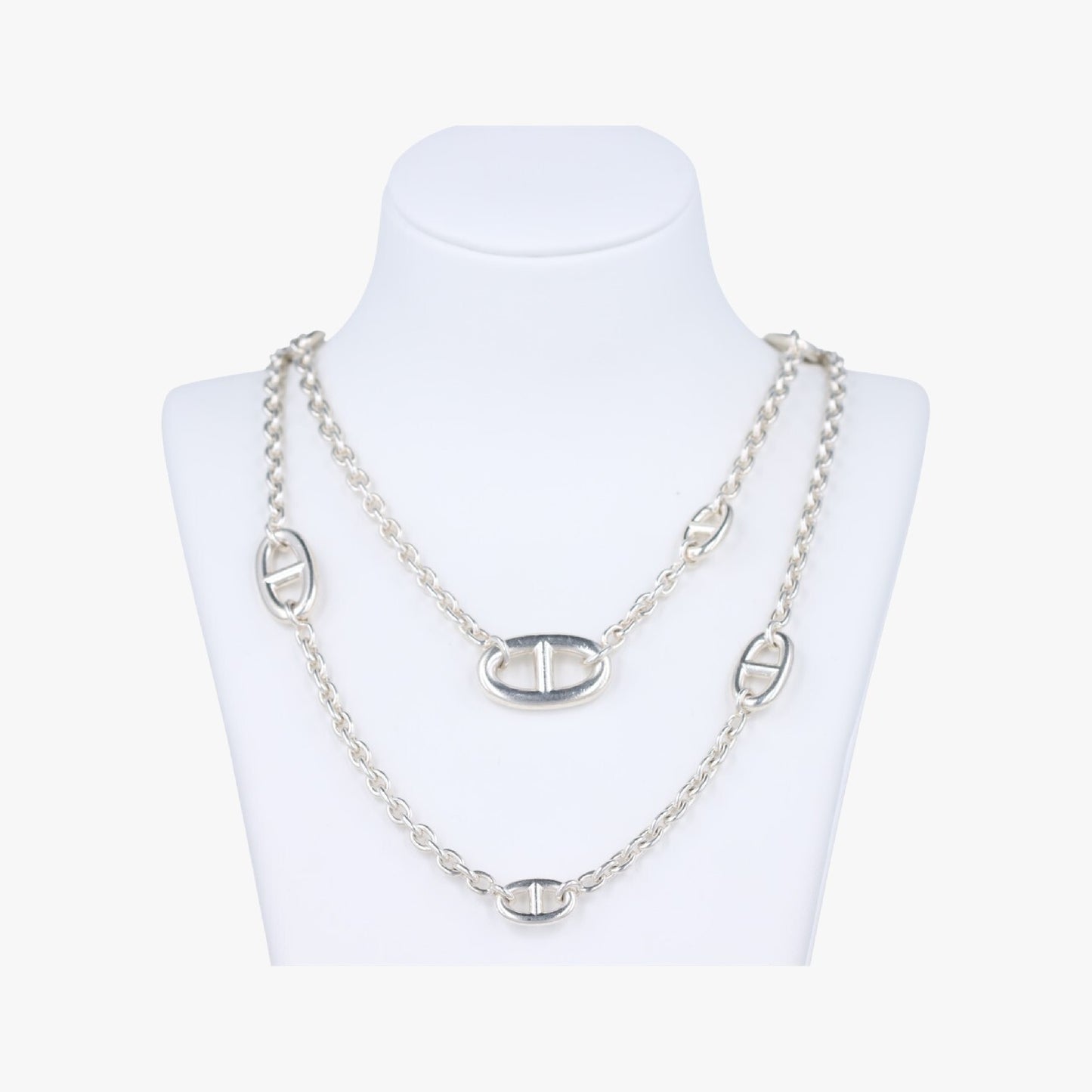HERMES Farandor Schone Dunkle Argente Silver Ag92518C127218 Necklace