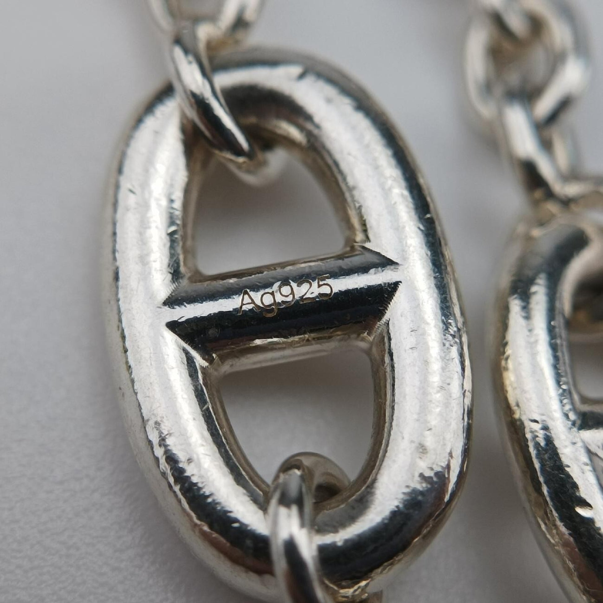 HERMES Farandor Schone Dunkle Argente Silver Ag92518C127218 Necklace