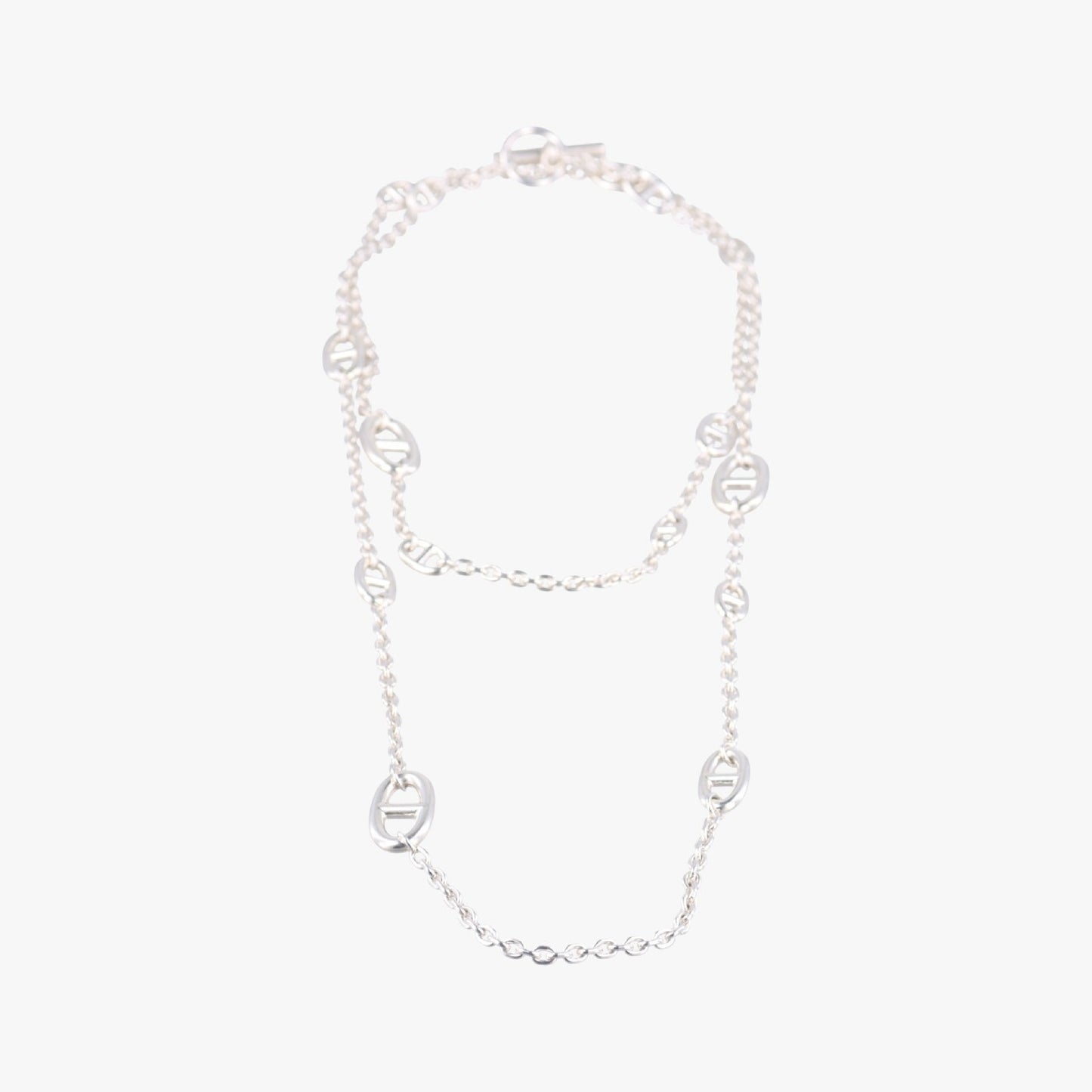 HERMES Farandor Schone Dunkle Argente Silver Ag92518C127218 Necklace