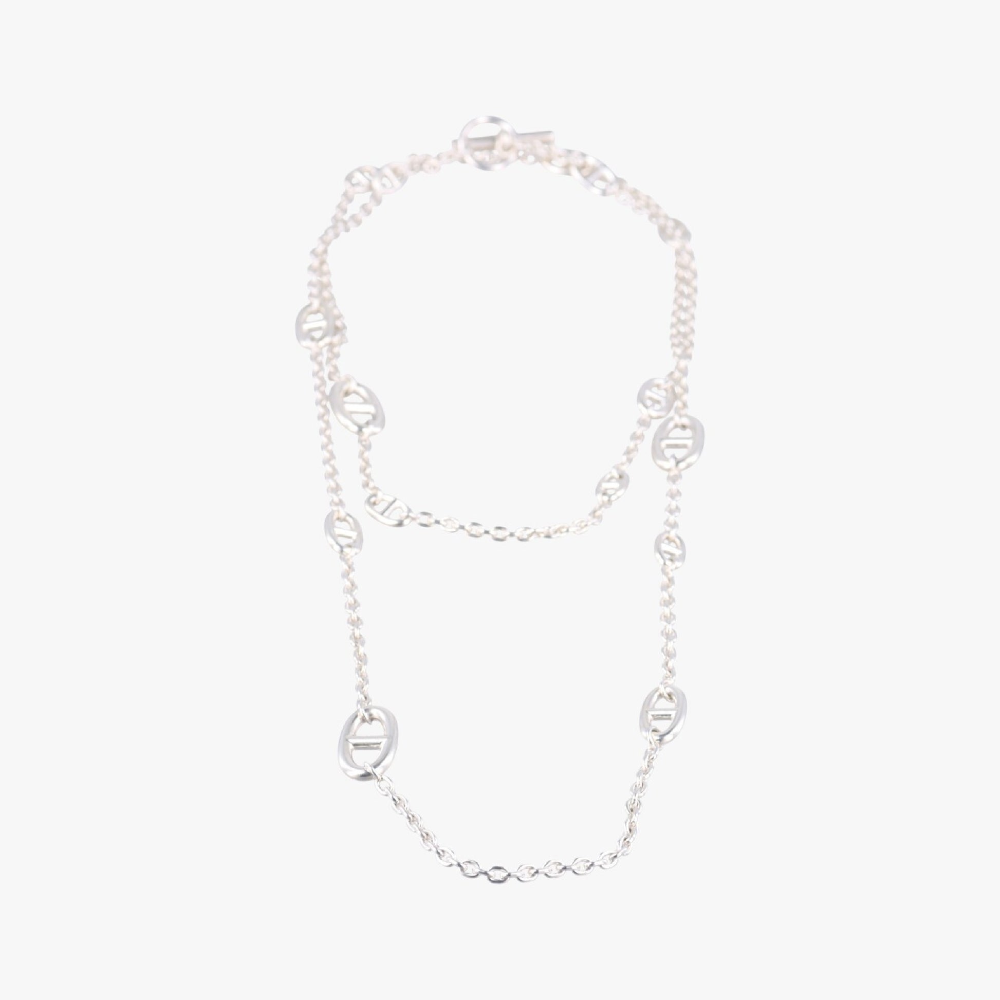 HERMES Farandor Schone Dunkle Argente Silver Ag92518C127218 Necklace
