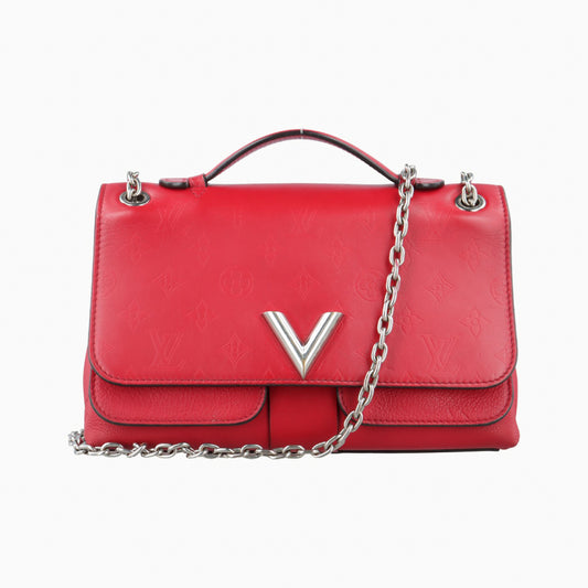 LOUIS VUITTON Verry Chain Bag Ruby Leather M44285FO 0168 Shoulder Bag