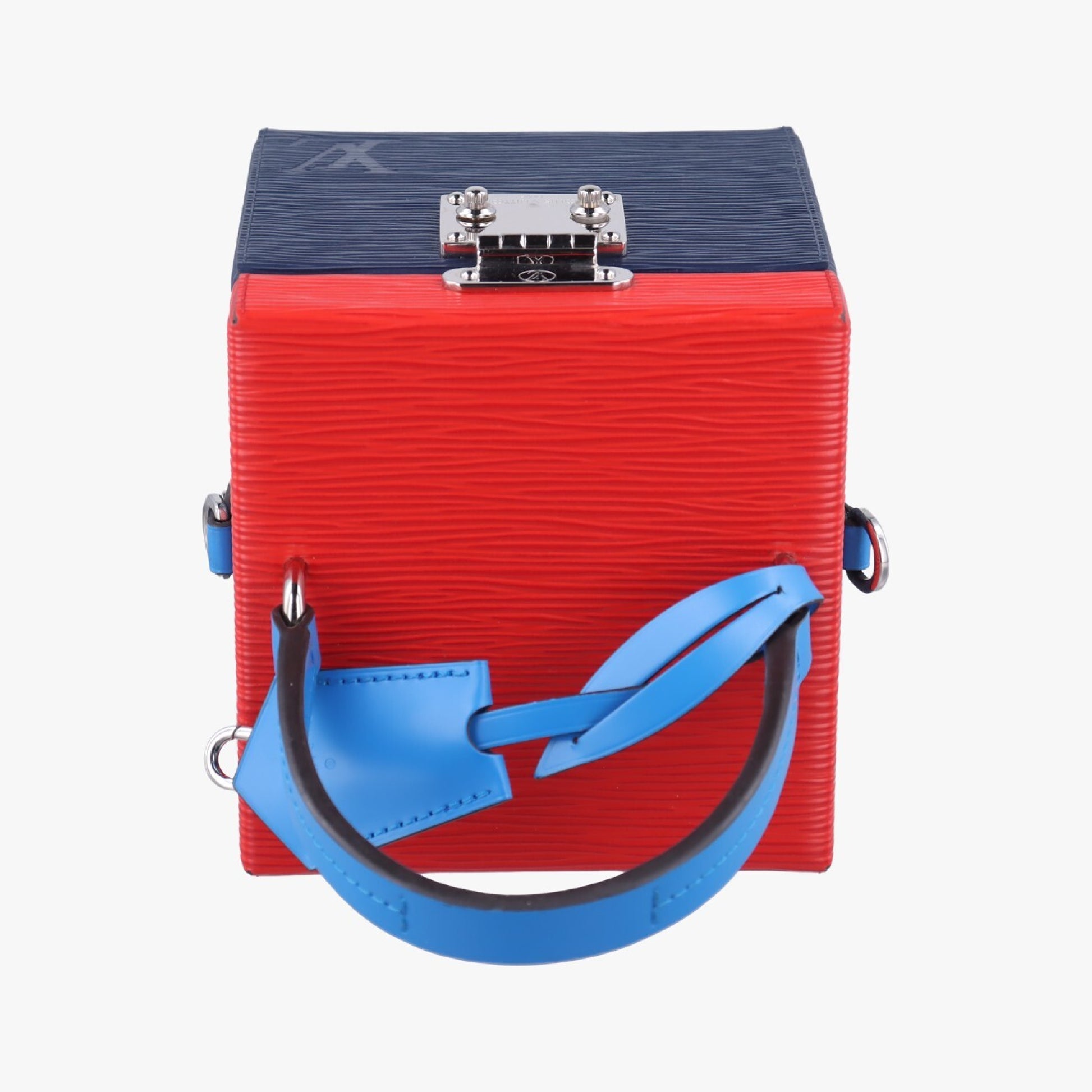 LOUIS VUITTON Breaker Box Navy x Red Epi M52466PL0159 IC Chip Shoulder Bag