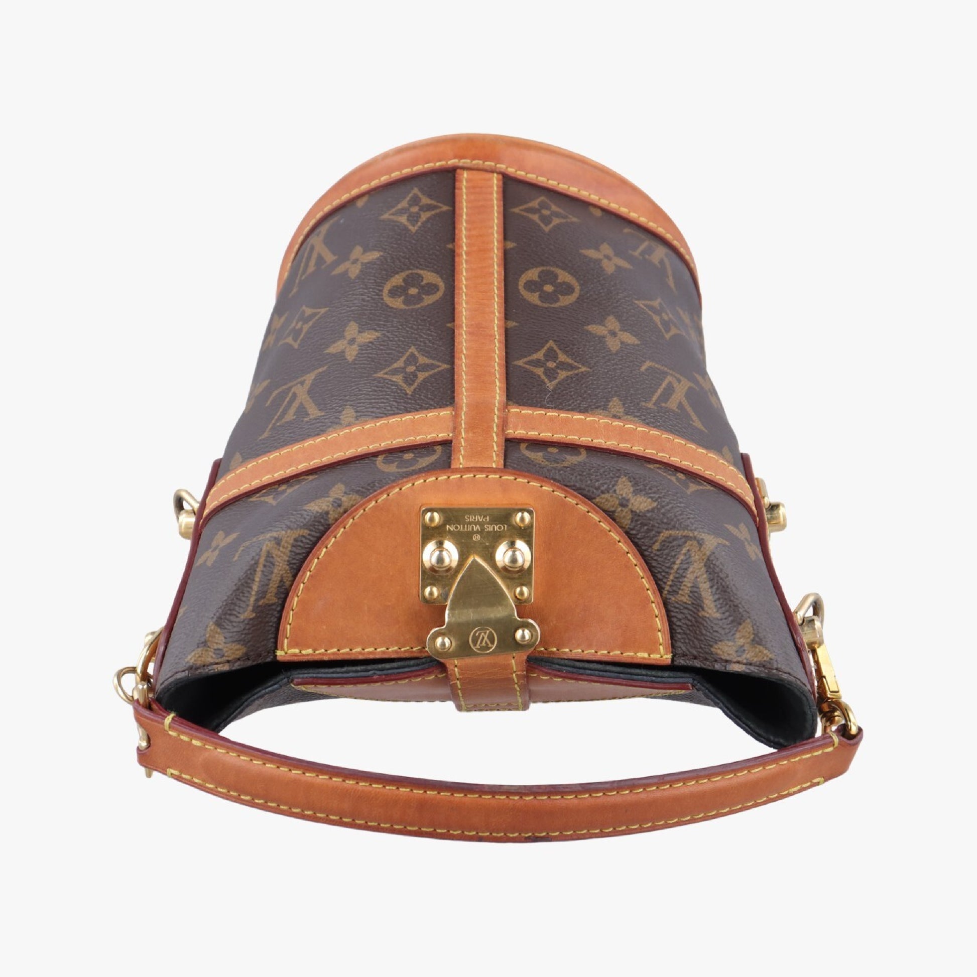 LOUIS VUITTON Duffle Shoulder Bag in Brown Monogram Canvas M43587 DU1129