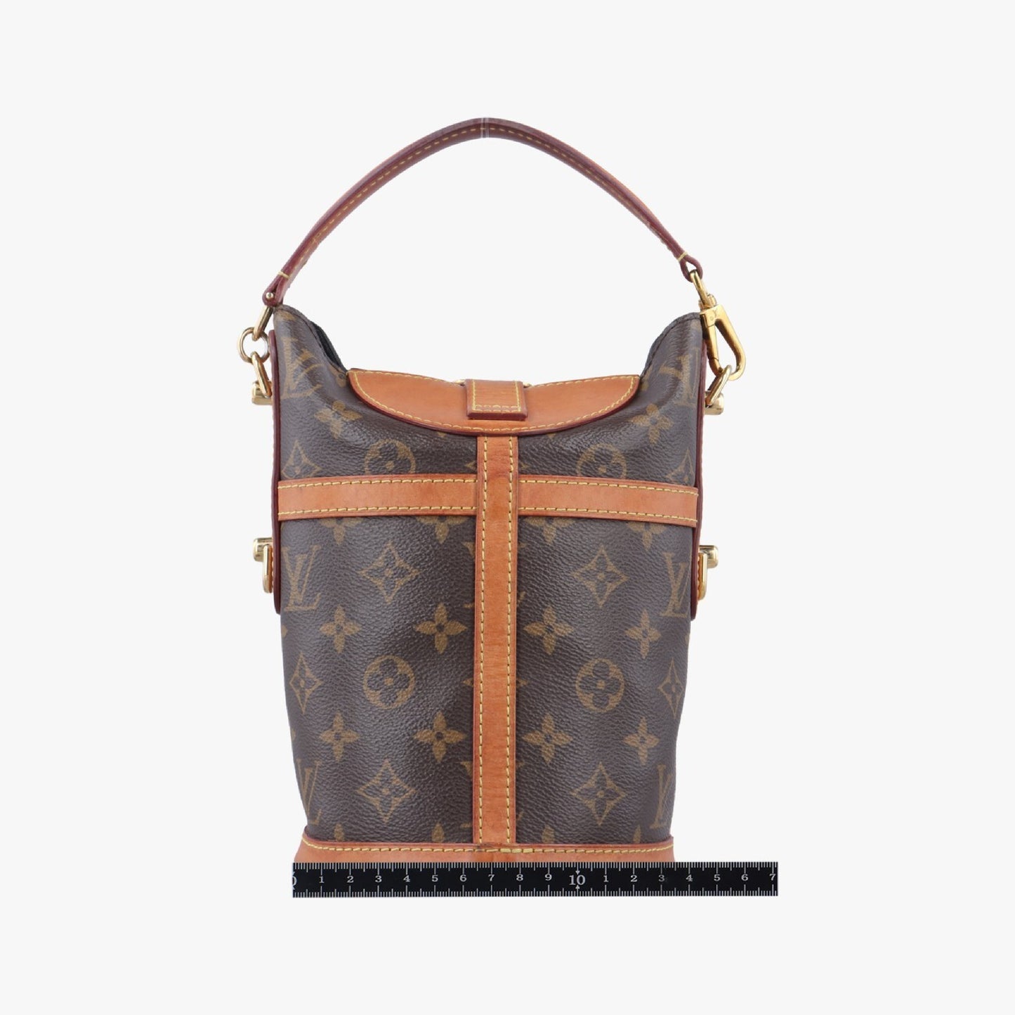 LOUIS VUITTON Duffle Shoulder Bag in Brown Monogram Canvas M43587 DU1129