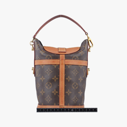 LOUIS VUITTON Duffle Shoulder Bag in Brown Monogram Canvas M43587 DU1129