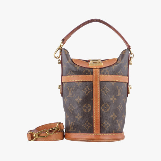 LOUIS VUITTON Duffle Shoulder Bag in Brown Monogram Canvas M43587 DU1129