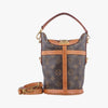 LOUIS VUITTON Duffle Shoulder Bag in Brown Monogram Canvas M43587 DU1129