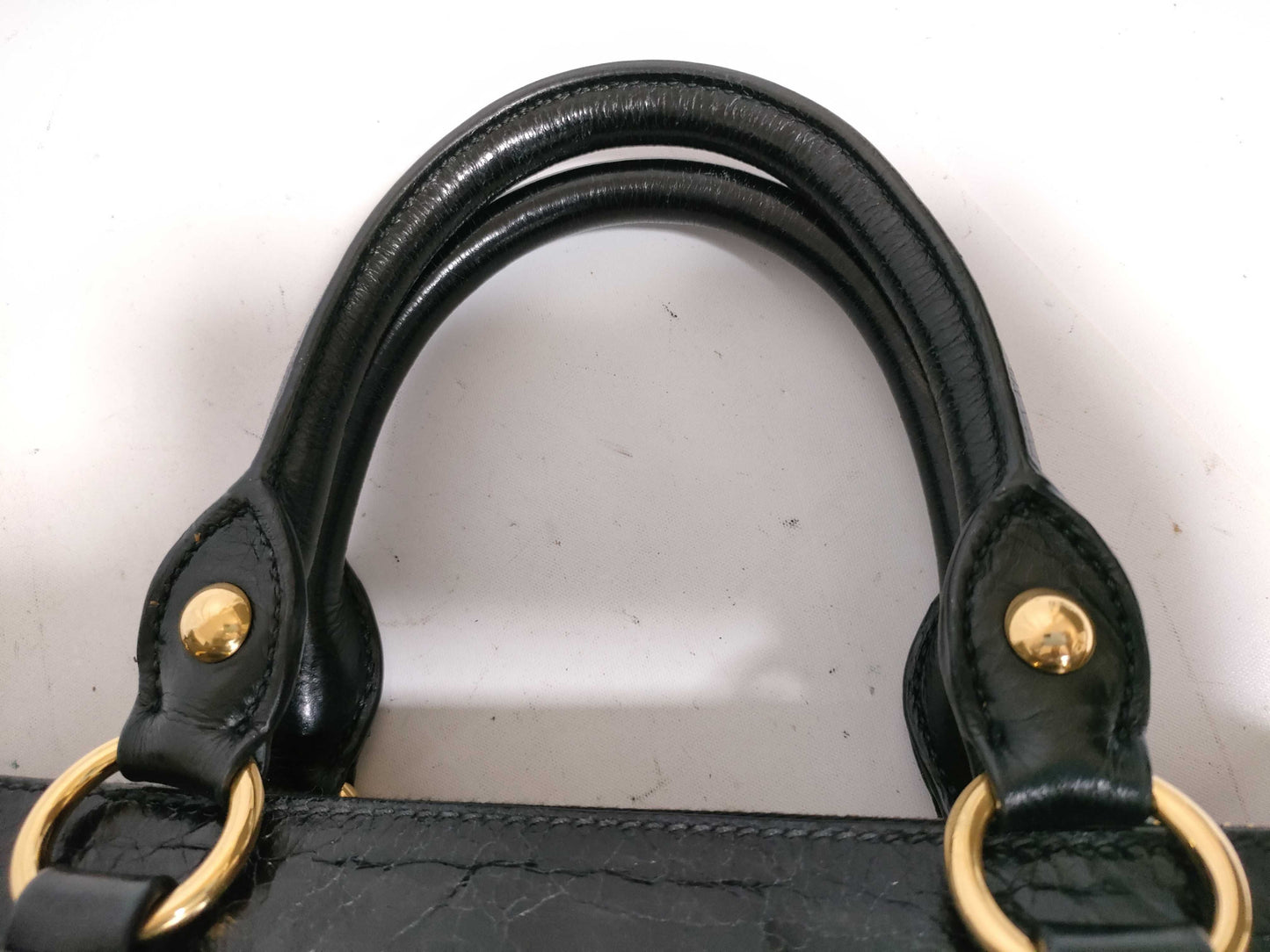 miu miu miu vitellolux 2way handbag tote bag shoulder bag gathered black handbag