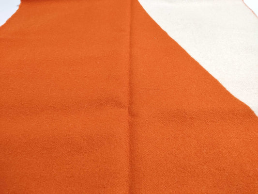 HERMES Cashmere Stole Orange/White Scarf