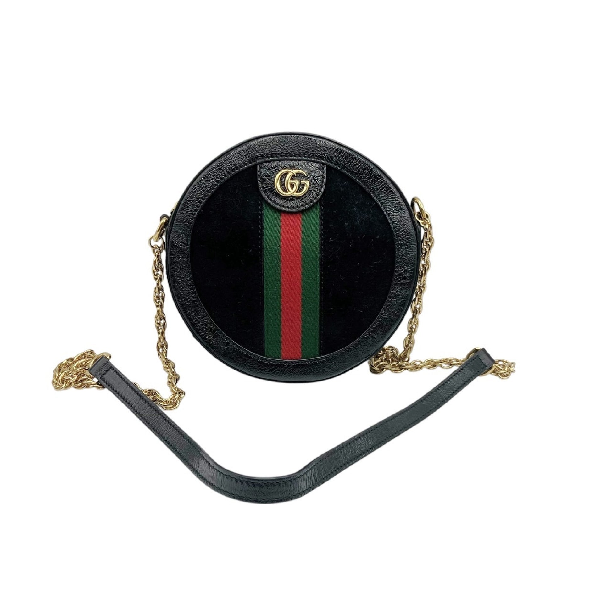 GUCCI GG Marmont Ophidia Suede Shoulder Bag