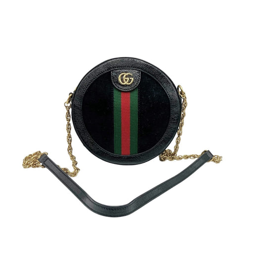 GUCCI GG Marmont Ophidia Suede Shoulder Bag