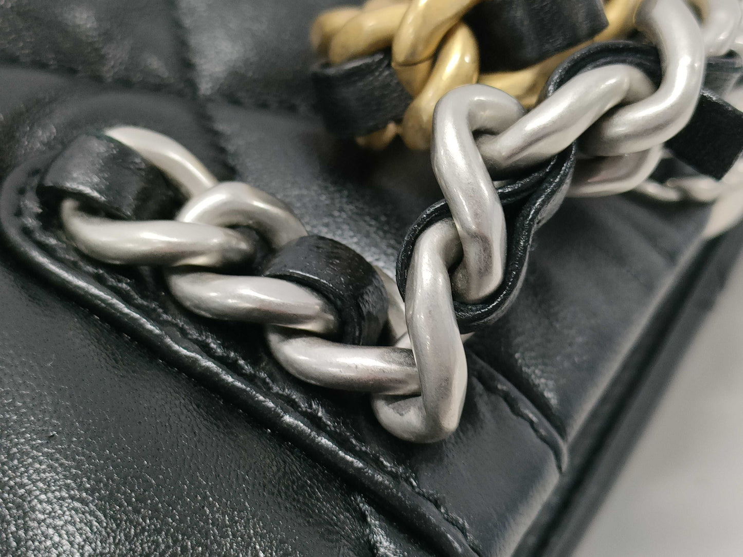 CHANEL 19 F397X246 Matelasse Lambskin Black Shoulder Bag