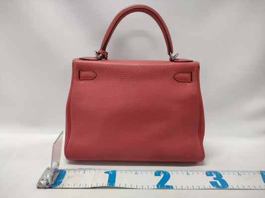 HERMES Kelly 28 □N Stamp Togo Strap Key Padlock Handbag