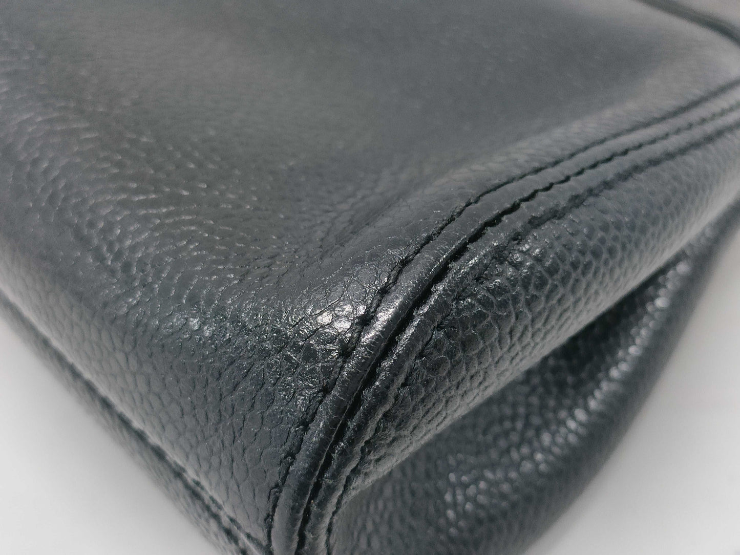 CHANEL Chain Shoulder Bag in Black Caviar Leather with Warranty 5094739