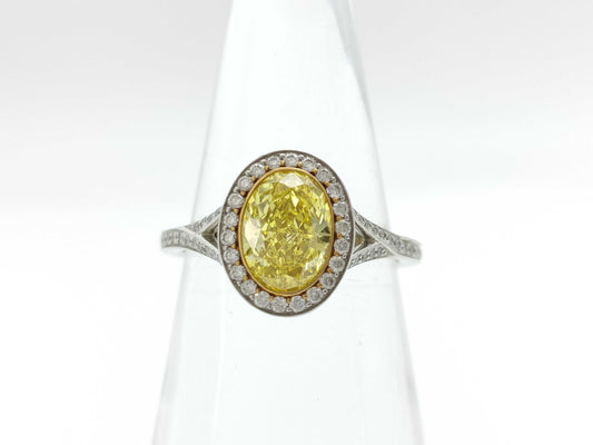 Tiffany&Co. Sorest YD1.52ct Melee Diamond PT950/750 4.2g Ring