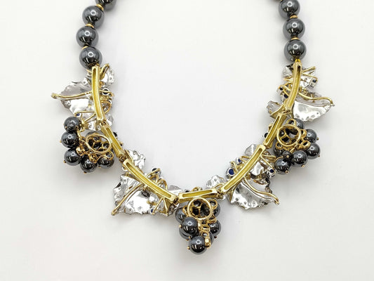 Nobuko Ishikawa Hematite S1.64ct D1.14ct K18/Pt900 113.2g Necklace