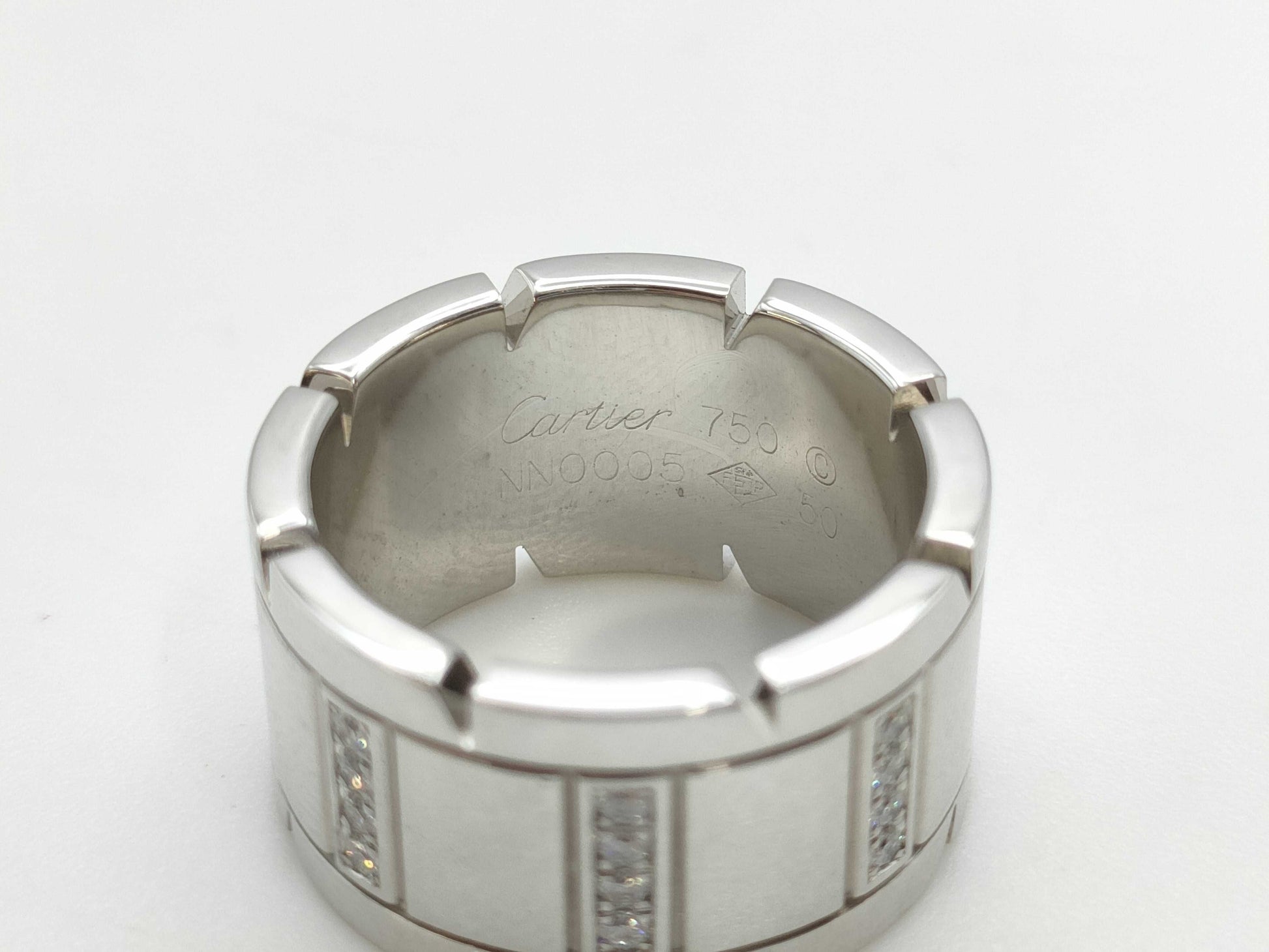 Cartier Tank Francaise #50 Diamond WG 750 16.3g Ring
