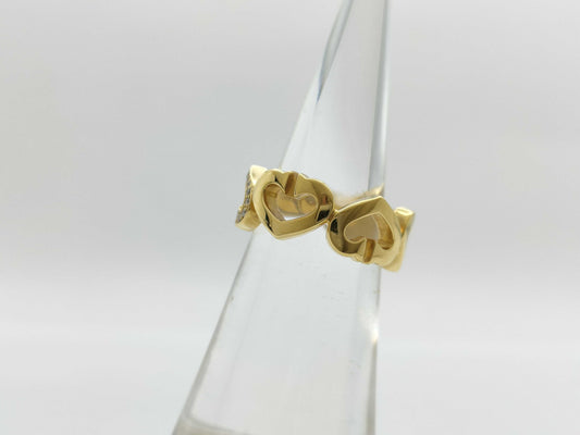 Cartier C Heart #47 Diamond Yellow Gold 750 7.1g Ring
