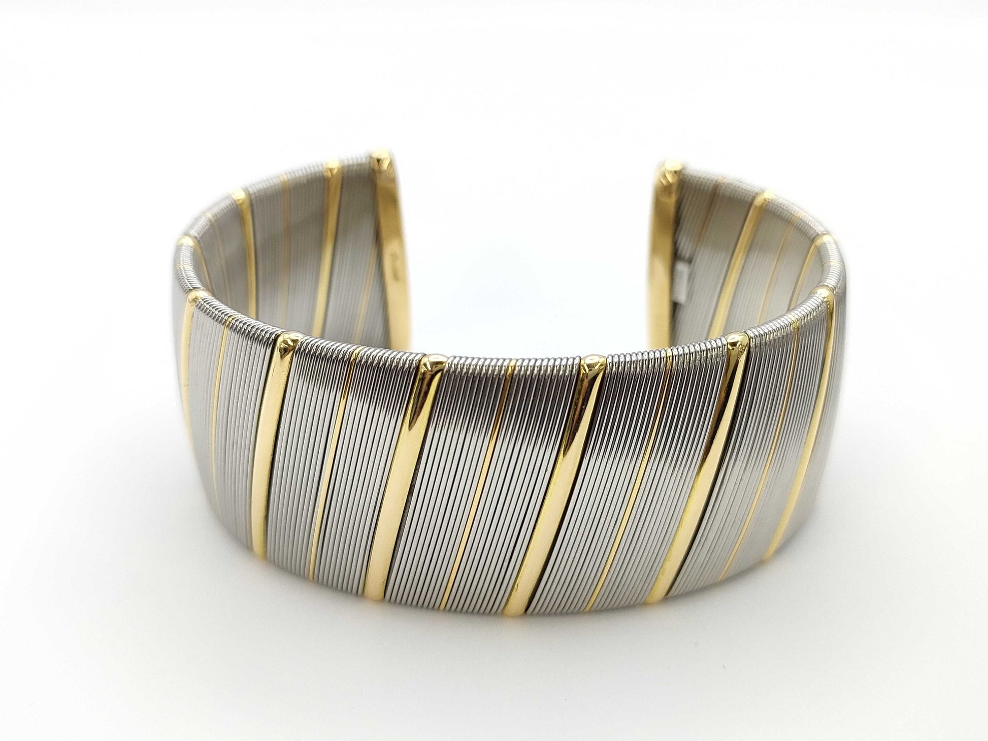 Cartier 750/SS 63.1g Bracelet Bangle