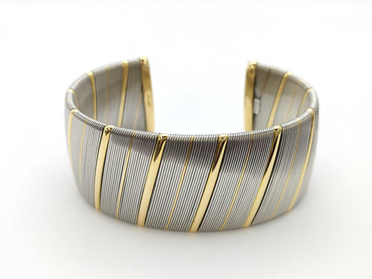 Cartier 750/SS 63.1g Bracelet Bangle