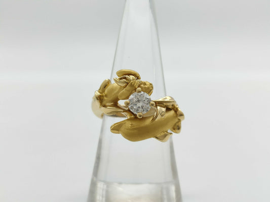 Carrera y Carrera Dolphin and Angel D0.543ct 750 11.2g Ring
