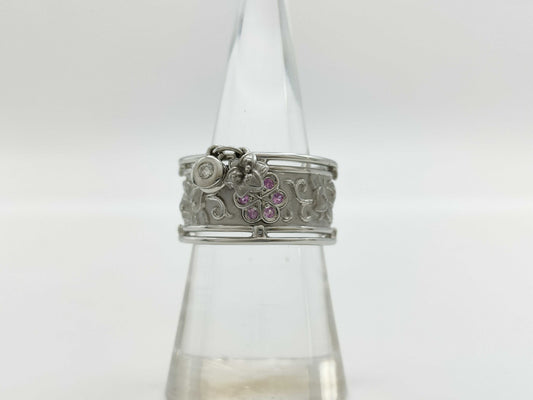 Carrera y Carrera Colored Stone Diamond WG 750 7.0g Ring