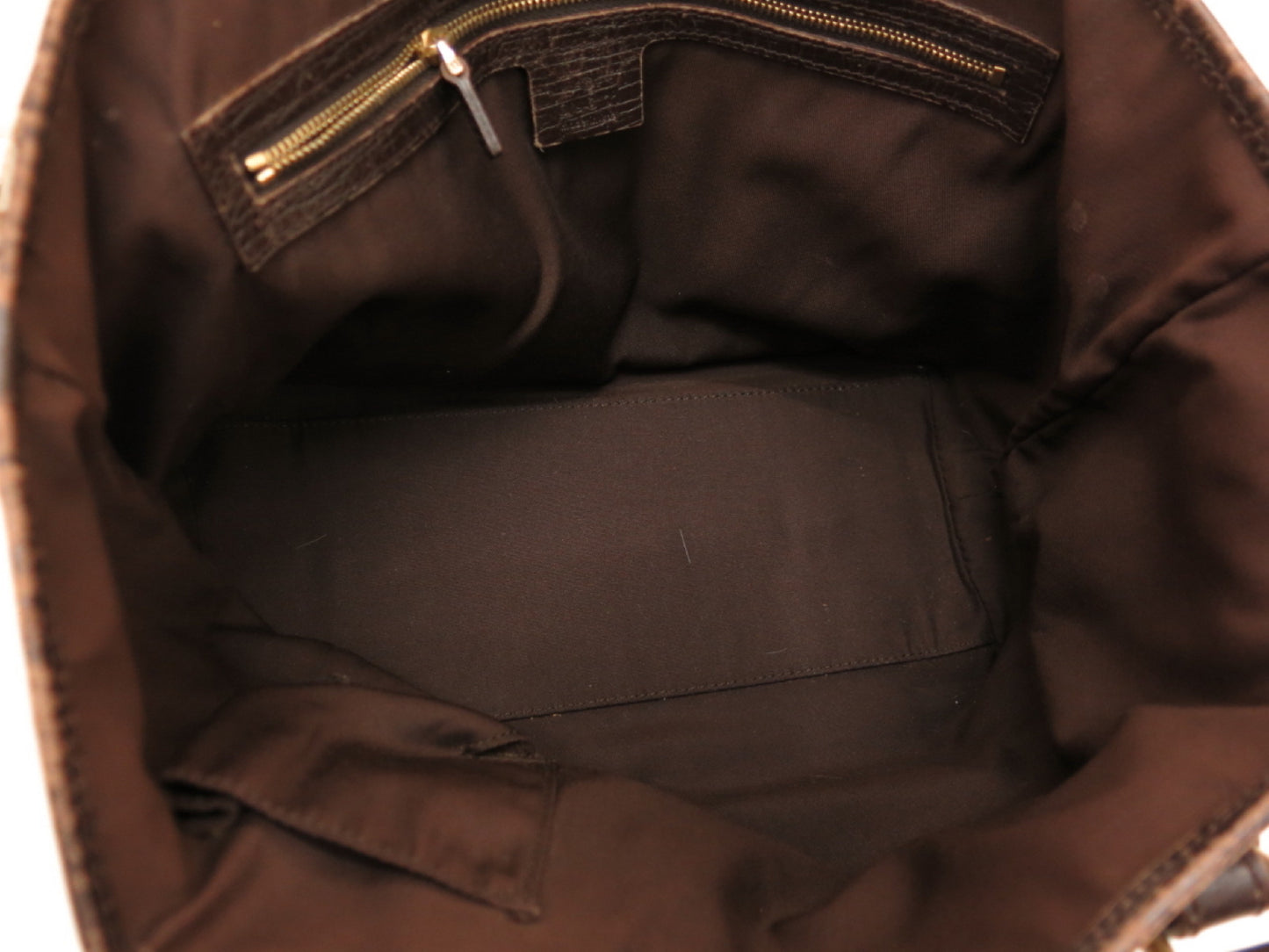 GUCCI GUCCI Gucci 3-Point Sherry GG Canvas and Calf Leather Hand Tote Bag Brown Beige