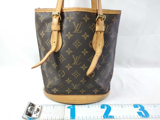 LOUIS VUITTON Monogram Vuitton Bucket No Pouch Tobag