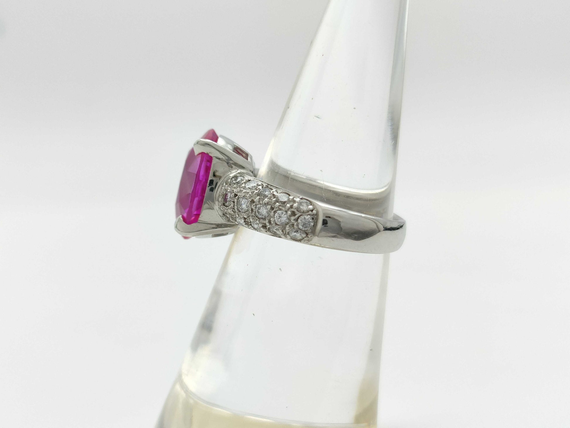 Colored Stone D0.48ct PT900 8.9g Ring