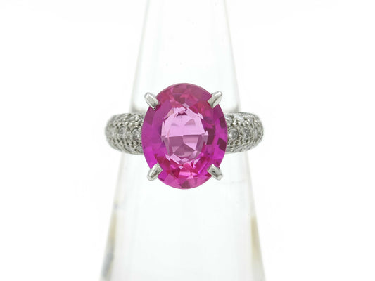 Colored Stone D0.48ct PT900 8.9g Ring