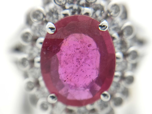 Colored Stone 3.10ct D0.72ct 750 11.0g Ring