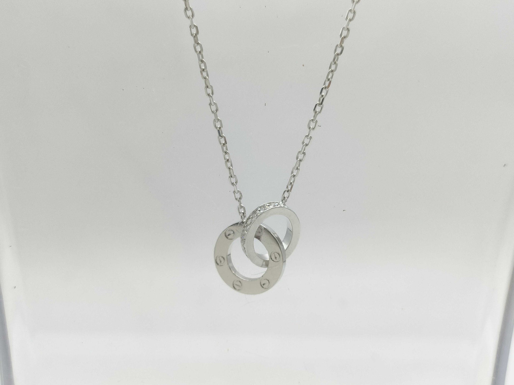 Cartier Love Hoop Diamond WG Au750 5.6g Necklace