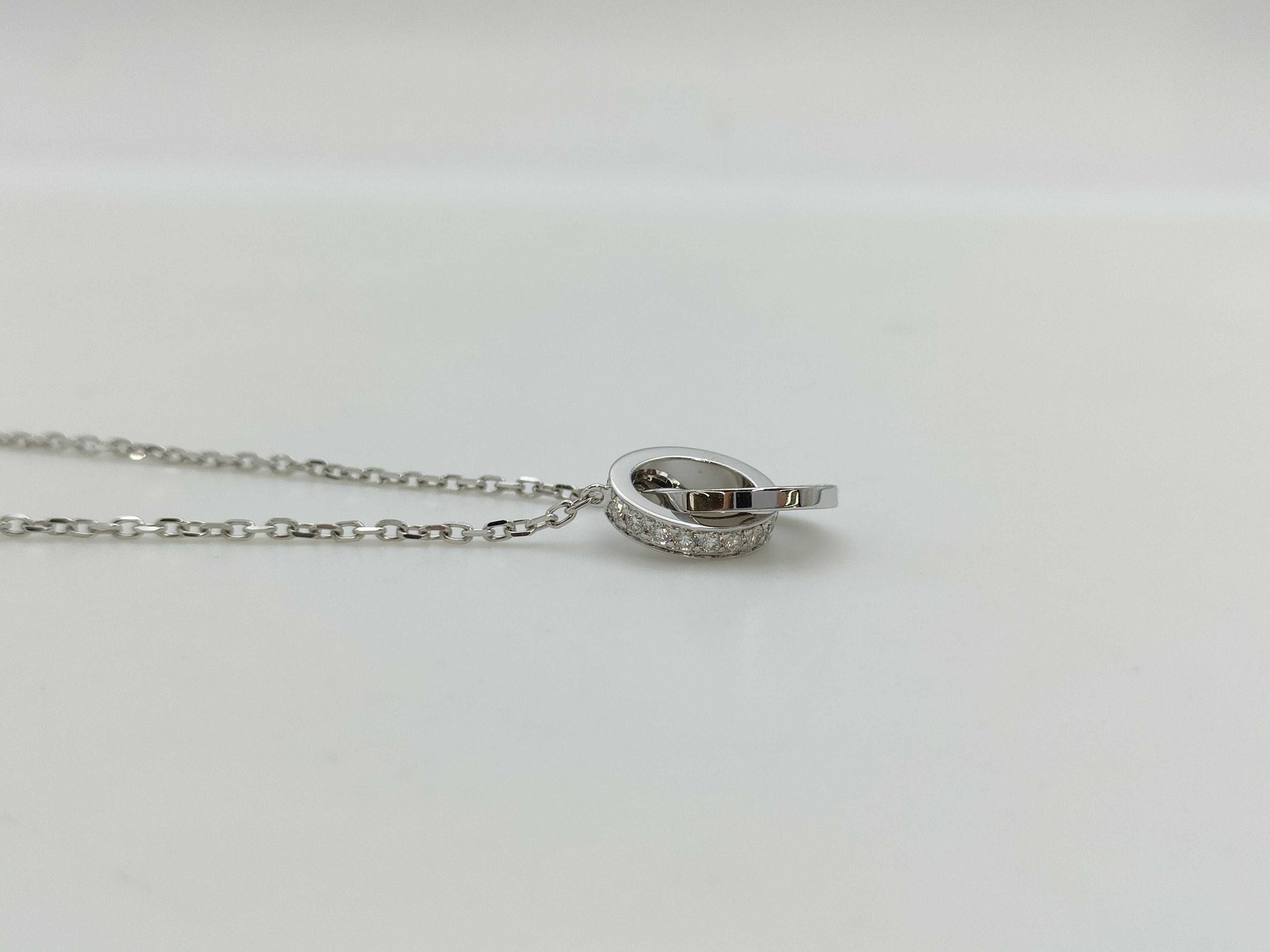 Cartier Love Hoop Diamond WG Au750 5.6g Necklace